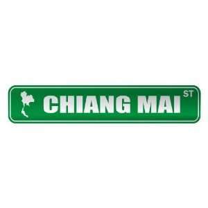 CHIANG MAI ST  STREET SIGN CITY THAILAND