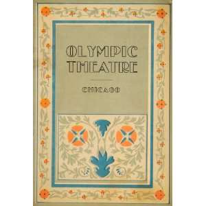  1918 Cover Olympic Theatre Chicago Illinois Pattern 