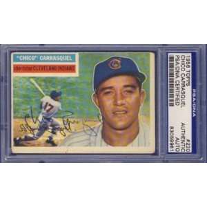  1956 Topps Chico Carrasquel #230 Signed Card PSA/DNA 