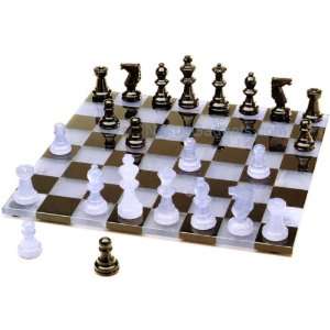  Chiellini Black and White Alabaster Chess Set NS 150