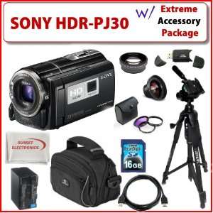  Sony HDR PJ30V Camcorder with SSE Premium Accessory Kit 