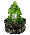 Lucky Buddha LED Indoor Tabletop Water Fountain with Crystal Ball