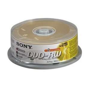 SONY DVD RW 4.7Gb 2x Spindle 25 sony dvd rw blank dvd 25 pack data dvd 