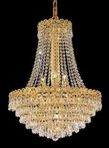 New Crystal Chandelier Lighting Gold 12 Lights 20x26  