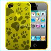 Smoky Paw Print Soft Gel Case Cover For iPhone 4 4G  
