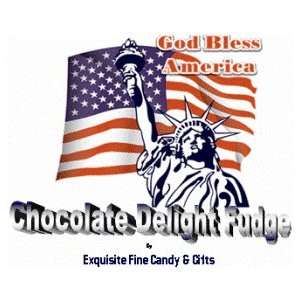 Custom Labeled Gift God Bless America Chocolate Fudge Box  