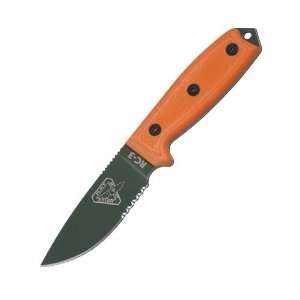  Serr. Green Blade w/ G10 Orange Handles 