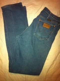 Mens WRANGLER Blue Jeans Size 34X36 **must see**  