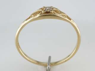Vintage Antique Diamond Gold Art Deco Filigree Engagement Wedding Ring 