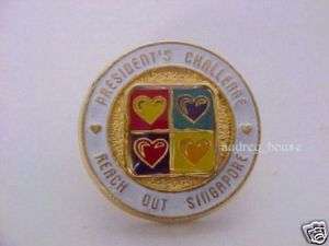 Singapore scout Presidents Challenge pin badge  
