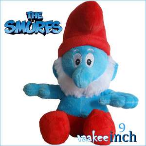 The Smurfs Character Plush Toy 9 Papa Smurf Cute Doll  