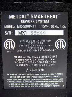 SMT Metcal MX 500P 11 Smartheat Rework Soldering/Desoldering Station 2 