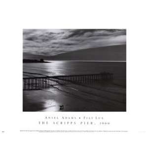  The Scripps Pier   Poster by Ansel Adams (14 x 11)