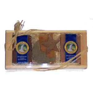  2 Bars (4 oz.) Soap Gift Crate with Soap Shapes   Holiday 