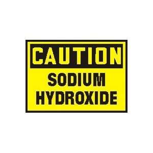  CAUTION Labels SODIUM HYDROXIDE Adhesive Dura Vinyl   Each 