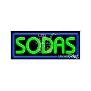 Sodas Neon Sign 13 inch tall x 32 inch wide x 3.5 inch Deep inch deep 