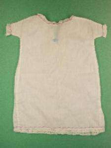 EARLY White Christening like Dress Sml Arms Embroidery  
