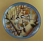 black caps and tails winged treasures chickadees bird plate derk