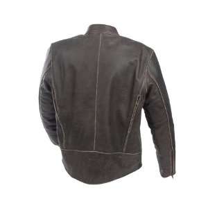  Mossi Mens Nomad Premium Leather Jacket 44 Distressed 