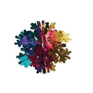  Multicolor 3D Foil Snowflake Decorations   8 Inches Toys & Games