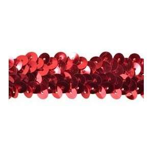  4FT 7/8 Stretch Sequins trim  Red Arts, Crafts & Sewing