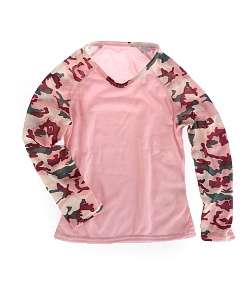New Hot Chillys Pepperskins Baseball Crewneck Kids Pink / Meadow   X 