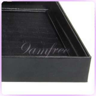Black Jewelry Velvet Ring Display Case +Lid 100 slots  