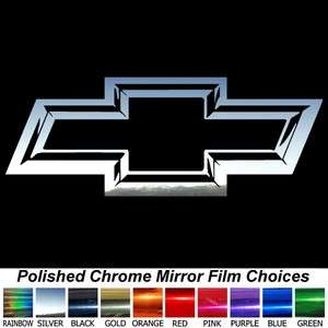 Chiseled Look CHROME CHEVY BOWTIE 23 Decal Pick Color  