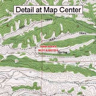   Map   Julian Rocks, California (Folded/Waterproof)