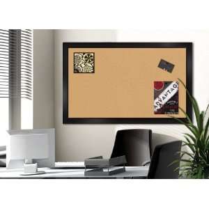    Black Frame Cork Board   22 x 35 by Board Dudes