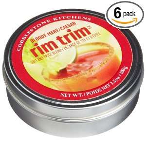 Cobblestone Kitchens Rim Trim, Bloody Mary, 3.5 Ounce Tins (Pack of 6 