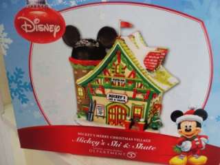 Mickeys Ski & Skate Shop Department 56 MIB Disney Mickeys Christmas 
