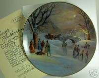 SCENES OF CHRISTMAS PAST PLATE HOLIDAY SKATERS  