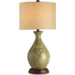  Currey and Company 6019 Chamomile 1 Light Table Lamp with 
