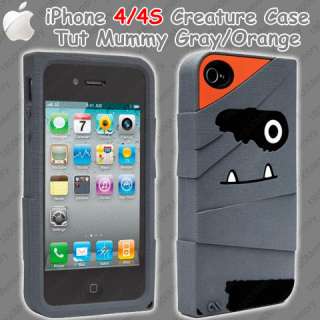 Case Mate Creature Tut Mummy Case for Apple iPhone 4 4S Gray Orange 
