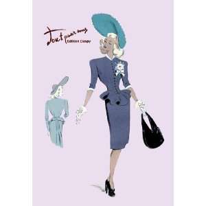  Classy Suit Dress with Hat and Bag 20x30 poster