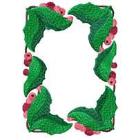 Christmas Holly Berry Machine Embroidery Designs 5x7  