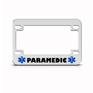 Paramedic Ems Metal Bike Motorcycle license plate frame Holder