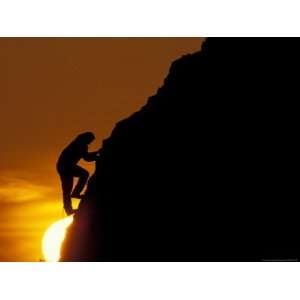  Climber at Sunset, Turnagain Arm, Alaska, USA Stretched 