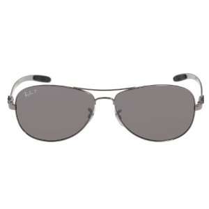   Ban TECH RB8301 Gunmetal/ Grey Polarized Mirror 004/N8 56mm Sunglasses