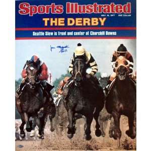 Seattle Slew 5/16/77 Sports Illustrated Cover 16x20 w/ Slew 77 Insc 