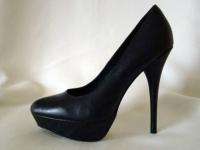STEVE MADDEN DARRINA Black Leather Shoe New $99  