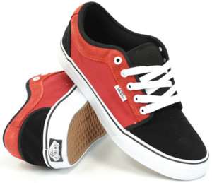 NIB Vans Chukka Low Black Racer Red Men Skate Shoes  