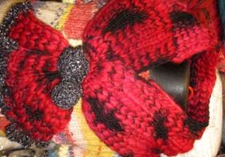 Katia Surprise Chunky Wool knitting yarn RED black  