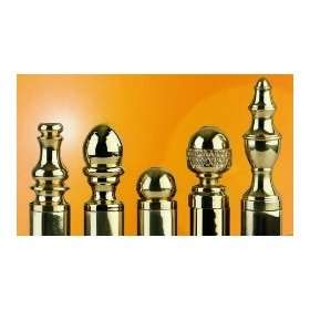   Hardware 085 STP2 Omnia Pair Of Steeple Finials Polished Chrome Plated