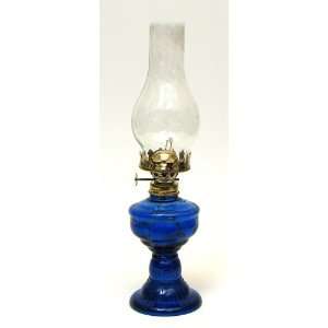 Kerosene Lamp with Blue Base