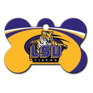 Quick Tag LSU Tigers NCAA Bone Personalized Engraved Pet ID Tag 