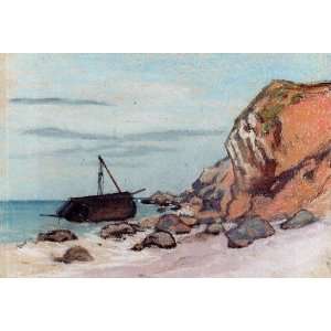   size 24x36 Inch, painting name SainteAdresse Beached Sailboat, by