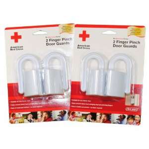  Set of 4 Red Cross Baby Safety Finger Pinch Door Guards 