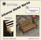 Alliance Model Works 135 Park Bench   Diorama Accessory LW35004 